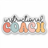 Trainingscoach Educatieve Coach Retro Sticker (Voorkant)