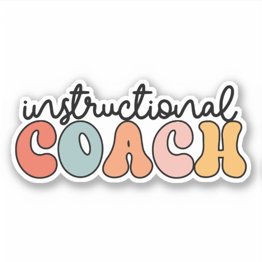 Trainingscoach Educatieve Coach Retro Sticker (Voorkant)
