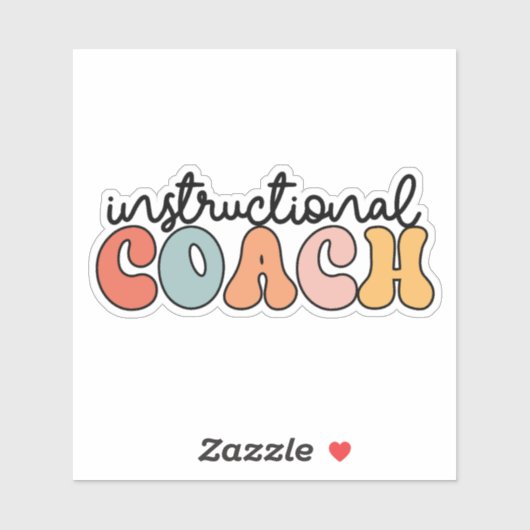 Trainingscoach Educatieve Coach Retro Sticker (Vel)