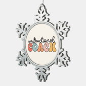 Trainingscoach Educatieve Coach Retro Tin Sneeuwvlok Ornament (Rechts)