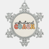 Trainingscoach Educatieve Coach Retro Tin Sneeuwvlok Ornament (Voorkant)