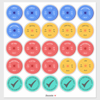 Trainingsdag Workout Planner Stickers