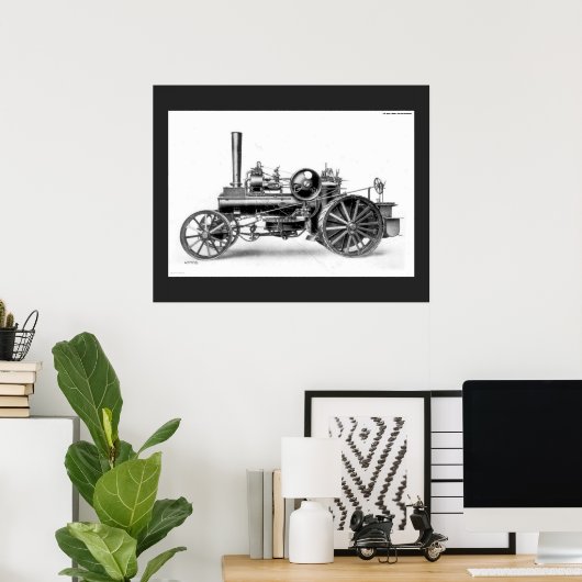 Trainingsengine van ploegen poster (Thuiskantoor)