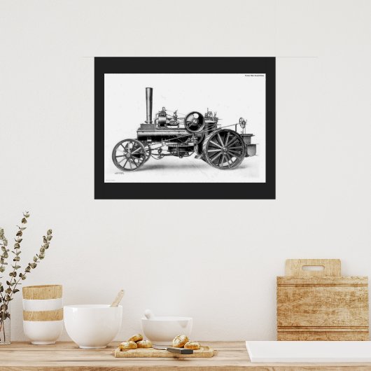 Trainingsengine van ploegen poster (Keuken)