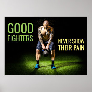 Trainingsmotivatie Inspirerende vechtercitaten Poster