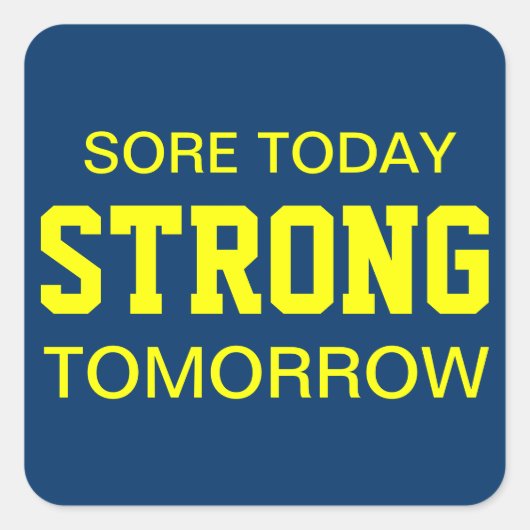 Trainingsmotivatie Vierkante Sticker (Voorkant)