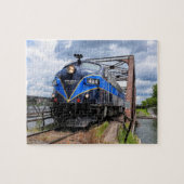 Trainingsmotor met blauw dieselmotor legpuzzel (Horizontaal)