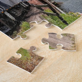 Trainingsmotor met blauw dieselmotor legpuzzel (Zijkant)