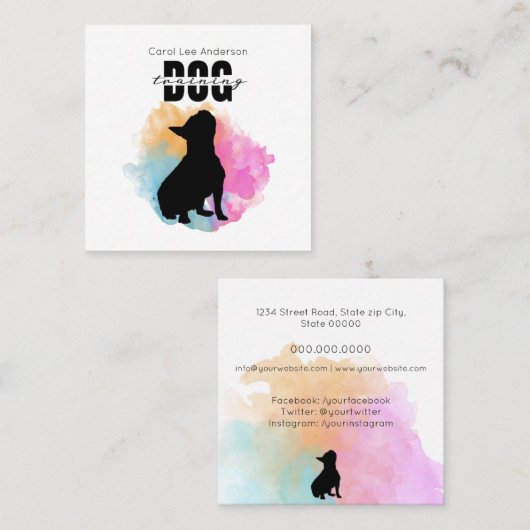 Trainingsopleiding Vierkante Visitekaartje (Voorkant / Achterkant)