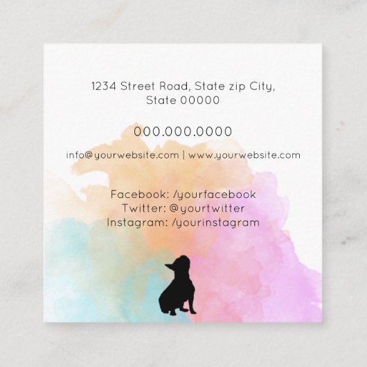 Trainingsopleiding Vierkante Visitekaartje (Achterkant)