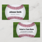 Trainingspersoneel van Cool Baseball Softball Visitekaartje (Voorkant / Achterkant)