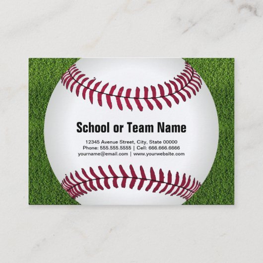 Trainingspersoneel van Cool Baseball Softball Visitekaartje (Achterkant)