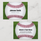 Trainingspersoneel van Cool Baseball Softball Visitekaartje (Voorkant / Achterkant)