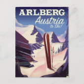 Trainingsposter van Arlberg Austria Briefkaart (Voorkant)