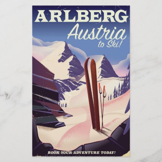 Trainingsposter van Arlberg Austria Briefpapier (Voorkant)