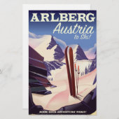 Trainingsposter van Arlberg Austria Briefpapier (Voorkant / Achterkant)