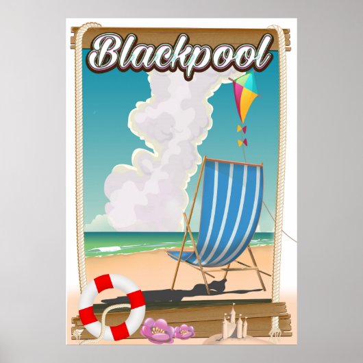 Trainingsposter voor strand van Blackpool Poster (Voorkant)