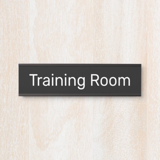 Trainingsruimte zwart deurbordje (Voorkant)