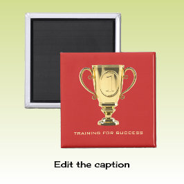 Trainingssucces golden trofee red magneet