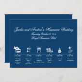 Trainingstijdlijn voor marineblauwweddenschappen programmakaart (Voorkant / Achterkant)