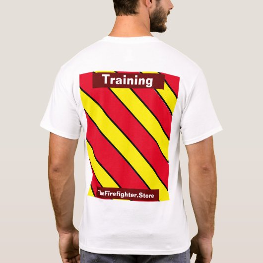 Trainingsvlakken rood/geel T-shirt (Achterkant)