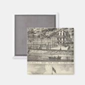 Trainingszaal, Asbury Park en River Uitzicht House Magneet (Voorkant / Achterkant)