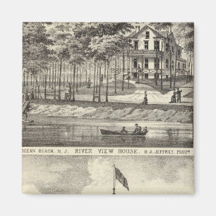 Trainingszaal, Asbury Park en River Uitzicht House Magneet