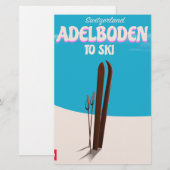 Trainposter Adelboden Zwitserland Briefpapier (Voorkant / Achterkant)