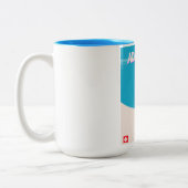 Trainposter Adelboden Zwitserland Tweekleurige Koffiemok (Links)