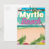 Trainposter Myrtle Beach South Carolina Briefkaart (Voorkant / Achterkant)