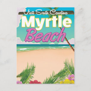 Trainposter Myrtle Beach South Carolina Briefkaart