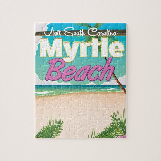 Trainposter Myrtle Beach South Carolina Legpuzzel (Verticaal)