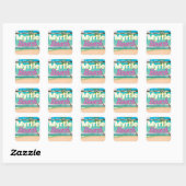 Trainposter Myrtle Beach South Carolina Vierkante Sticker (Vel)