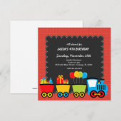 Trains Birthday-thema Kaart (Voorkant / Achterkant)