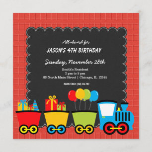Trains Birthday-thema Kaart