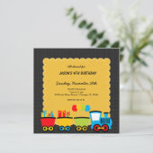 Trains Birthday-thema Kaart (Staand voorkant)