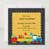 Trains Birthday-thema Kaart (Voorkant)