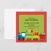 Trains Birthday-thema Kaart (Voorkant / Achterkant)