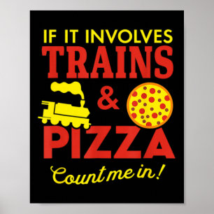 Trains en Pizza Plezier Autisme Bewustzijn Poster