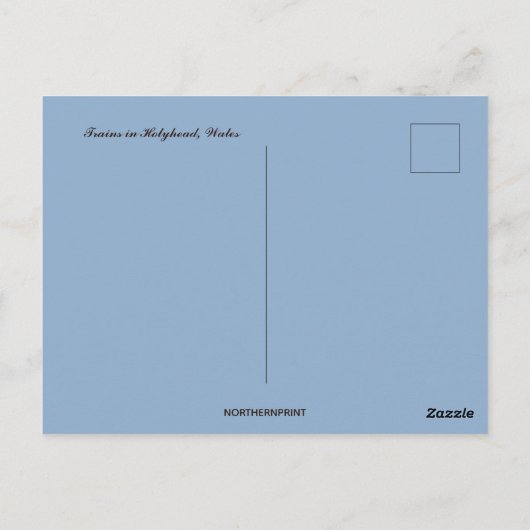 Trains in Holyhead Wales Briefkaart (Achterkant)