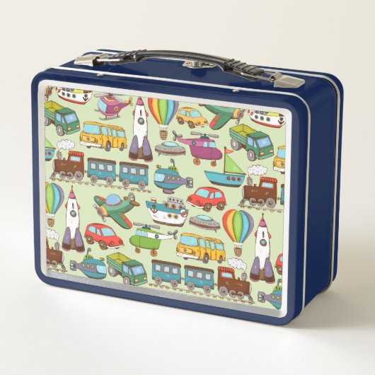 Trains, vlakken, automobielen en Rocket Lunch Box (Achterkant)