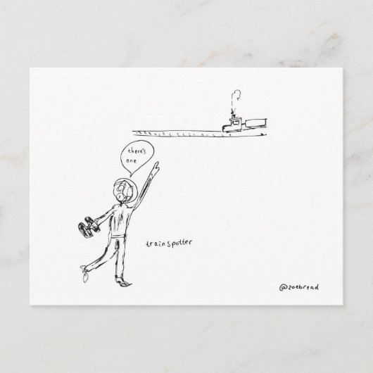 trainspotter-briefkaart briefkaart (Voorkant)