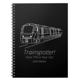 Trainspotter-klasse 720 spoorspoorlijn notitieboek
