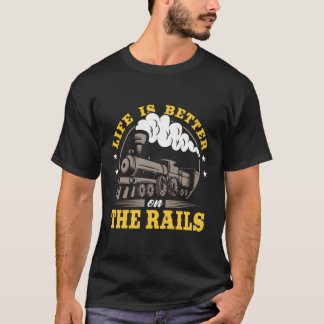Trainspotter Train Lover Life is beter op de trein T-shirt