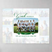 Trainterswaarderingscollage Voetbalteamhandtekenin Poster (Voorkant)
