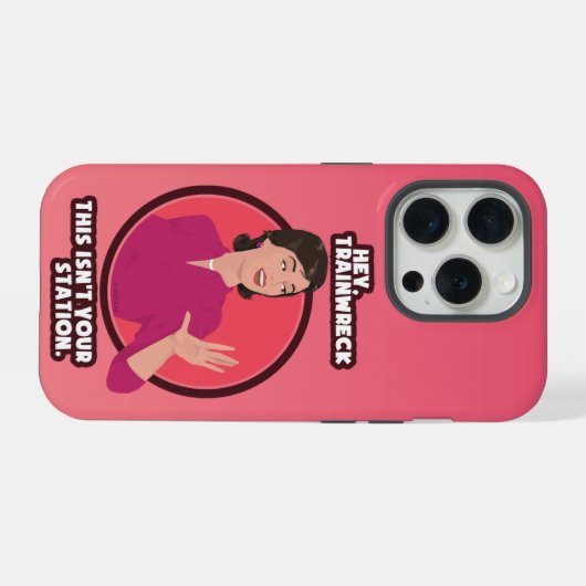 Trainwrak! Roze verloop achtergrond. iPhone Hoesje (Achterkant horizontaal)