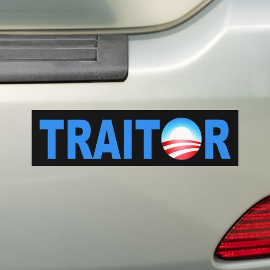 TRAITOR Obama Bumpersticker (Op auto)