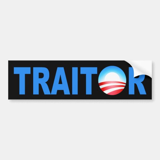 TRAITOR Obama Bumpersticker (Voorkant)
