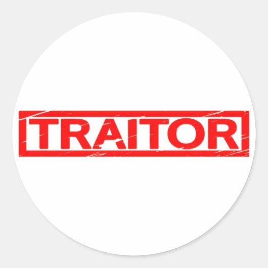 Traitor Stamp Ronde Sticker (Voorkant)