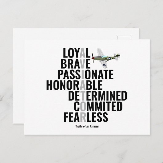 Traits van een Airman Briefkaart (Voorkant / Achterkant)